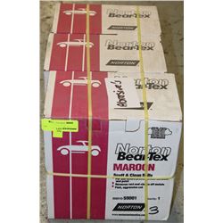 THREE BOXES OF NORTON MAROON SCUFF AND CLEAN PADS