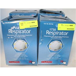 FOUR BOXES OF ERSON N95 RESPIRATORS