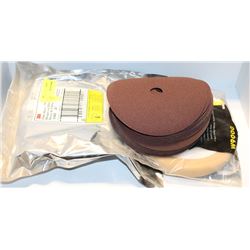 3M FIBER DISCS 78MM WITH 3M 80 GRIT SANDING DISCS