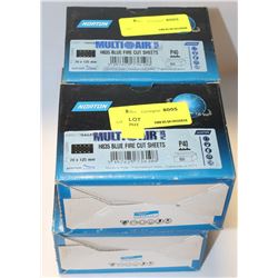 FOUR BOXES OF NORTON 40 GRIT BLUE FIRE CUT SHEETS