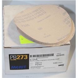 BOX WITH 5" ANTI LOAD HOOK AND LOOP 240 GRIT