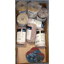 BOX OF ASSORTED SANDING DISCS