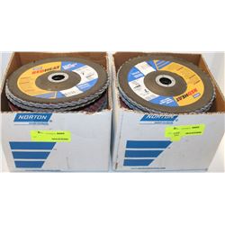 2 BOXES OF 10 7" NORTON FLAT DISCS