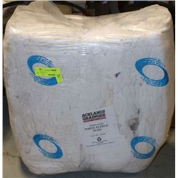 BAG OF WHITE FLEECE RAGS