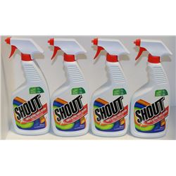 CASE OF FOUR SHOUT SPRAY CLEANER