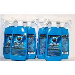 LOT OF 6 MEGUIARS VINYL AND RUBBER CLEANER