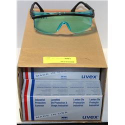 LOT OF 11 UVEX BLUE LENS SAFETY GLASSES