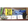 Image 1 : BOX OF SOLENOIDS, CLIPS, HANDLES, CAUTION TAPE,