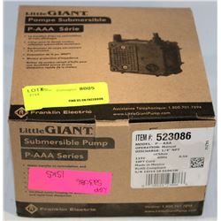 LITTLE GIANT SUBMERSIBLE PUMP