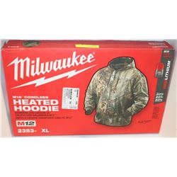 MILWAUKEE M12 CORDLESS HEATED HOODIE SZ XL CAMO