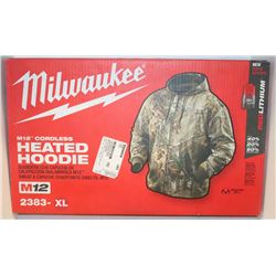 MILWAUKEE M12 CORDLESS HEATED HOODIE SZ XL CAMO