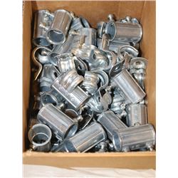 BOX OF EMT COUPLINGS AND STRAPS 1/2"