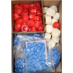 BOX OF PLASTIC ASSORTED PLUGS