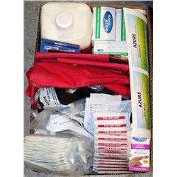 LARGE BOX OF ASSORTED 1ST AID EQUIPMENT