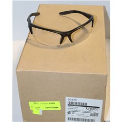 LOT OF 12 UVEX CLEAR LENS SAFETY GLASSES