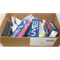 BOX OF ASSORTED SAFETY GLASSES