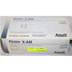 BOX OF ANSELL 100 POWDERED LATEX GLOVES SIZE L