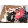 Image 1 : BOX OF ASSORTED BRUSHES, HARD HAT LINERS, SPONGE,