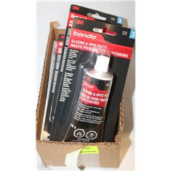 BOX OF 6 3M BONDO GLAZING AND SPOT PUDDY