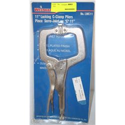 WESTWARD 11" LOCKING C-CLAMP PLIERS
