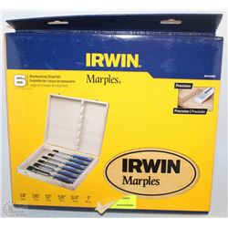 IRWIN 6PC WOOD WORKING CHIZEL SET