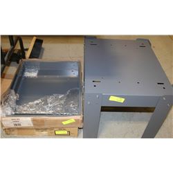 LOT OF 3 GREY DISPLAY STANDS