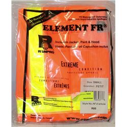 FR RAIN SUIT SIZE S, JACKET, PANTS, HOOD