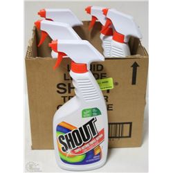 5 BOTTLES OF SHOUT REMOVER 850ML