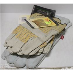 LOT OF 3 PAIR OF ASSORTED WORK GLOVES SIZE L