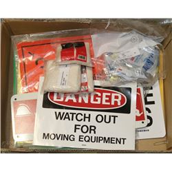 LOT OF ASSORTED DANGER AND WARNING SIGNS