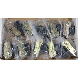 FLAT OF 10 NEW WRAP AROUND RATCHET STRAPS