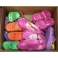 BOX OF NEW CROC TYPE SHOES