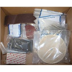 BOX OF NEW SANDING DISCS AND PADS