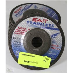 STACK OF TEN 4-1/2" GENERAL PURPOSE GRINDING DISCS