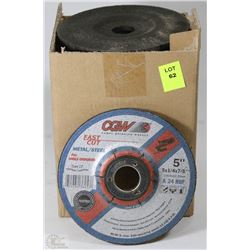 BOX OF 24 METAL / STEEL 5" GRINDING DISCS
