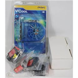 BOX WITH ASSORTED NEW COMPUTER FANS