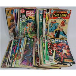BOX OF OLD ASSORTED DC & MARVEL COMICS