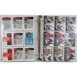 BINDER OF ASSORTED HOCKEY CARDS