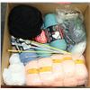 Image 1 : LARGE BOX FULL OF NEW YARN & KNITTING
