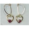 Image 1 : #3-10KT YELLOW GOLD RUBY EARRINGS