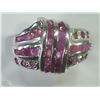 Image 1 : #4-STERLING SILVER RUBY RING SZ 7.5