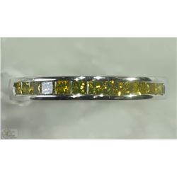 #8-10KT WHITE GOLD DIAMOND BAND SZ 7