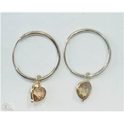 #14-14KT YELLOW GOLD SAPPHIRE EARRINGS