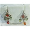 Image 1 : #24-14KT WHITE GOLD SAPPHIRE EARRINGS