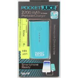 POCKET JUICE 2200MAH PORTABLE CHARGER