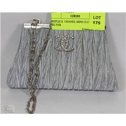 REPLICA  CHANEL MINI CLUTCH - SILVER