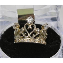 925 SILVER CROWN RING - SIZE 7