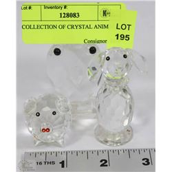 COLLECTION OF CRYSTAL ANIMALS