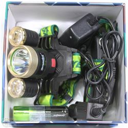 6000 LUMEN TACTICAL HEADLAMP WITH 2 CHARGERS