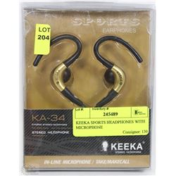 KEEKA SPORTS HEADPHONES WITH MICROPHONE
